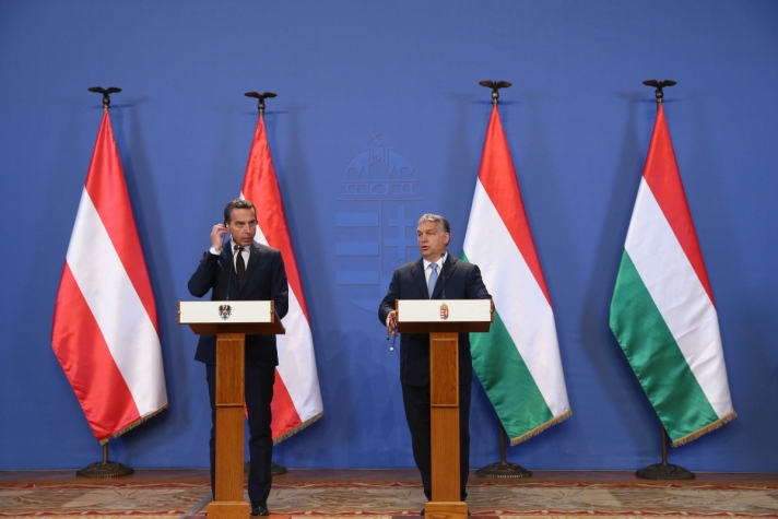 Orbán Viktor Christian Kernnel közös sajtótájékoztatóján.