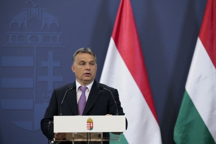 Orbán Viktor Maszúd Barzanival közösen tartott sajtótájékoztatóján.