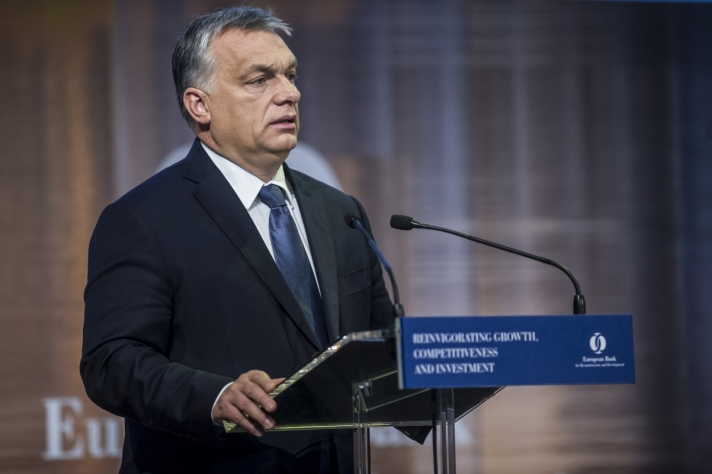 Orbán Viktor miniszterelnök csütörtökön Budapesten, az Európai Újjáépítési és Fejlesztési Bank...