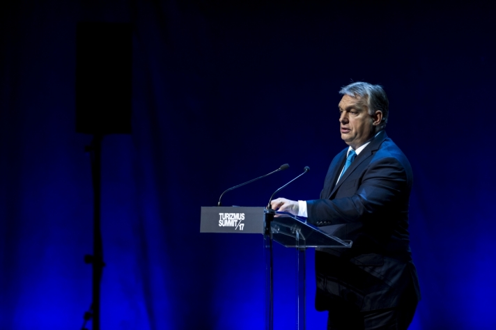 Orbán Viktor miniszterelnök, az első Turizmus Summit 2017 konferencián hétfőn Budapesten.