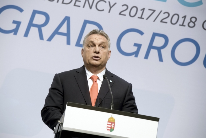 Orbán Viktor miniszterelnök a V4-kormányfők és az osztrák...